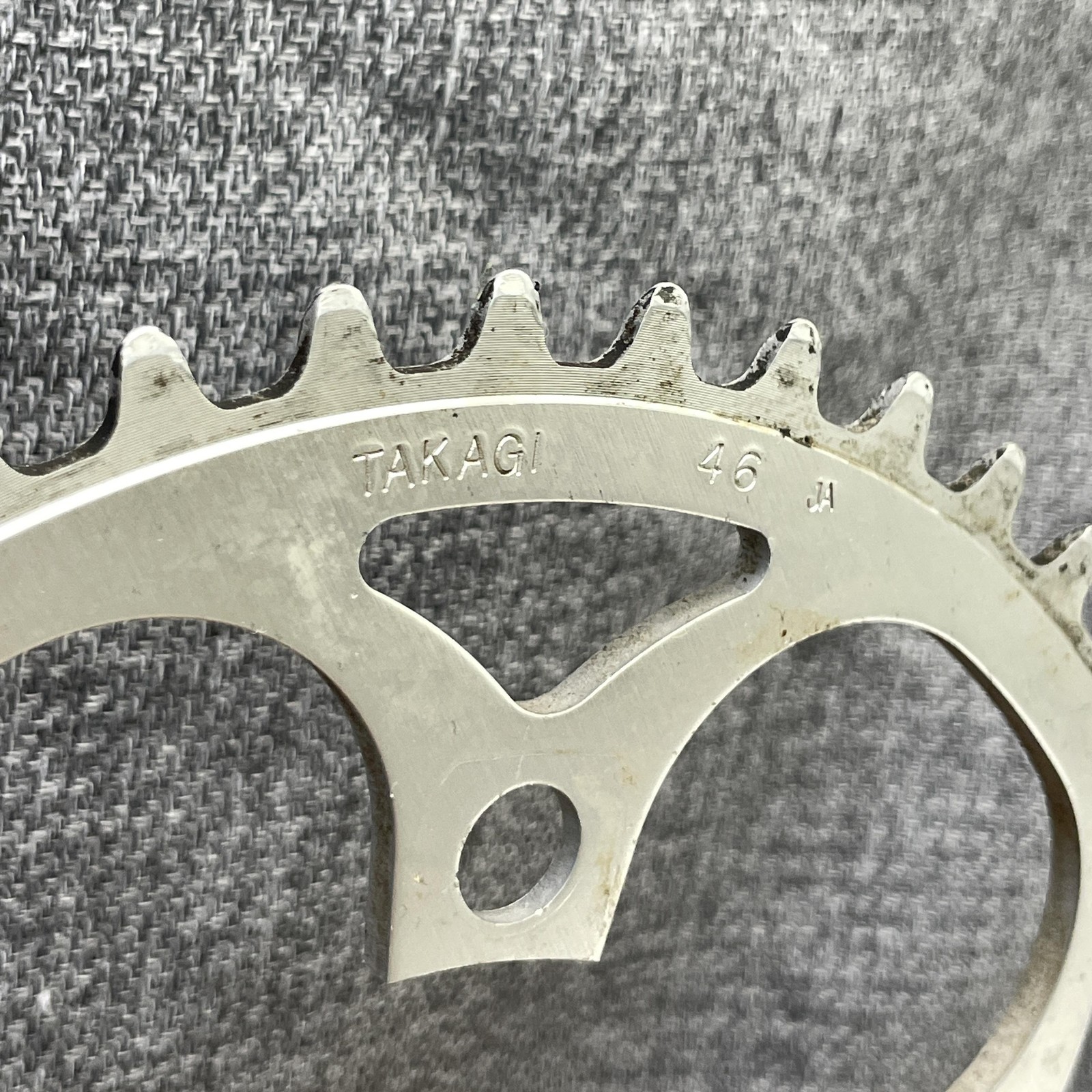 Vintage Takagi 50/46/30T Chainring Set Triple 110/74 BCD 5-Arm Aluminum 80s