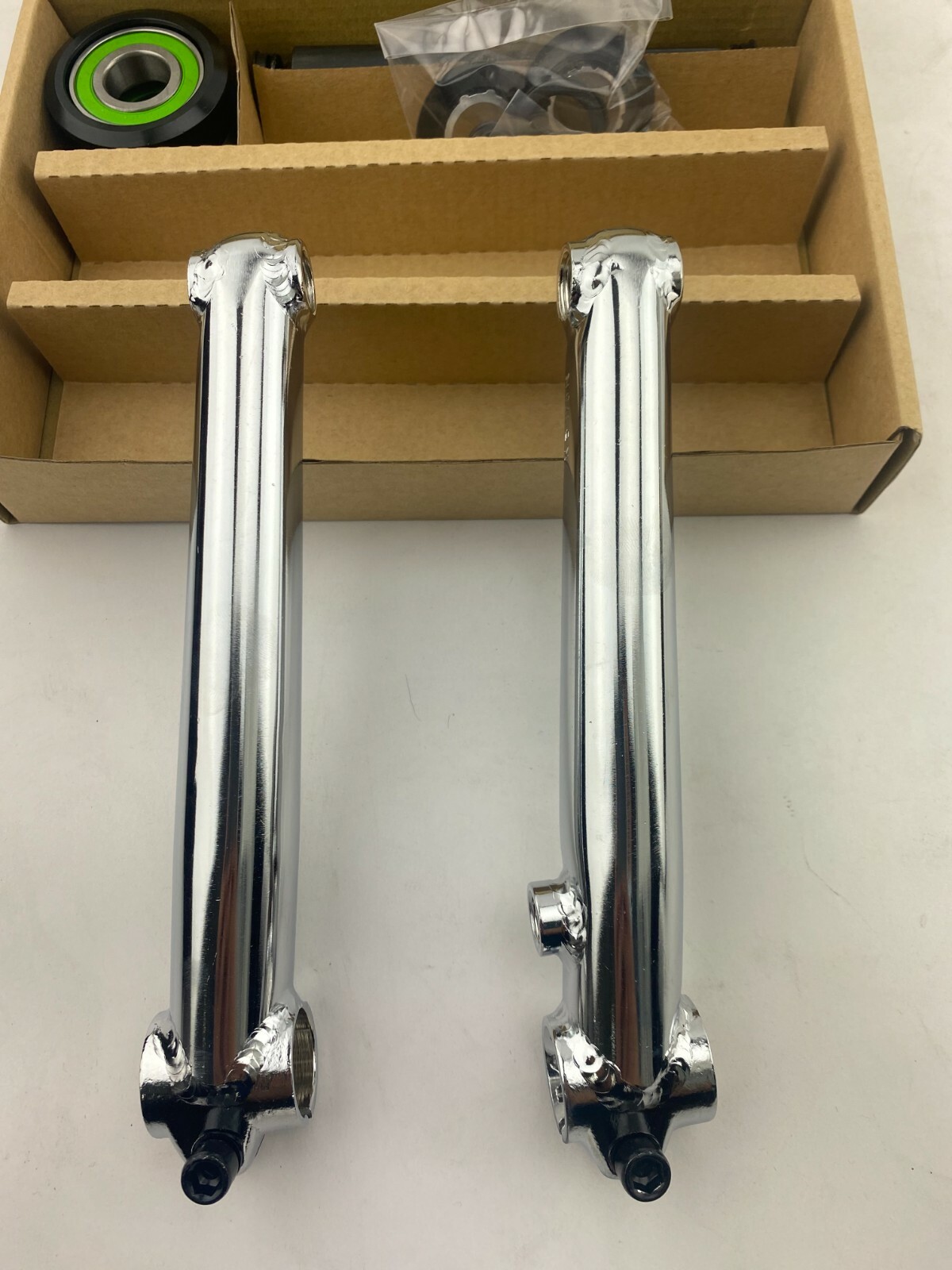 ALTA Heavy Duty Chromoly Steel CRANK BMX 3-Piece Crank 175mm Chrome 19mm Spindle