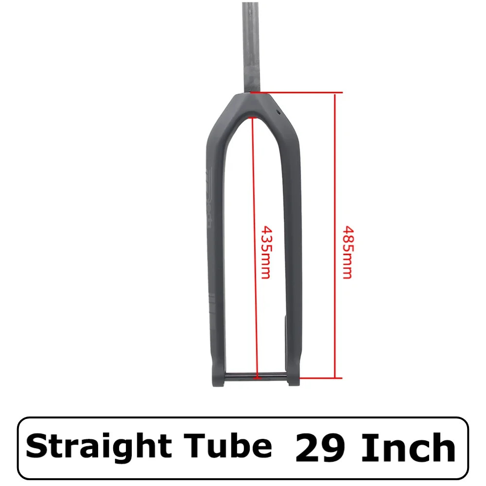 26 27.5 29ER Carbon MTB Fork 15*110mm Thru Axle Straight Tapered Tube Disc Brake
