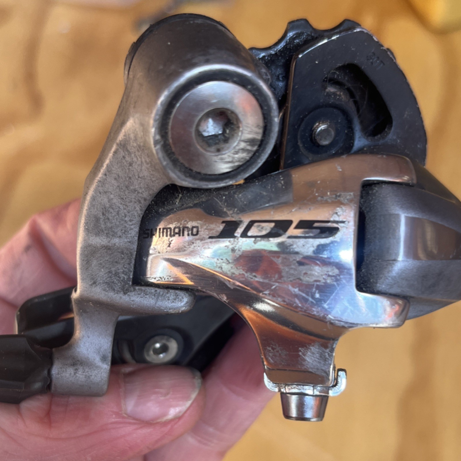 Shimano 105 Rear Derailleur Black Silver Road Bike Hanger Aluminum Steel