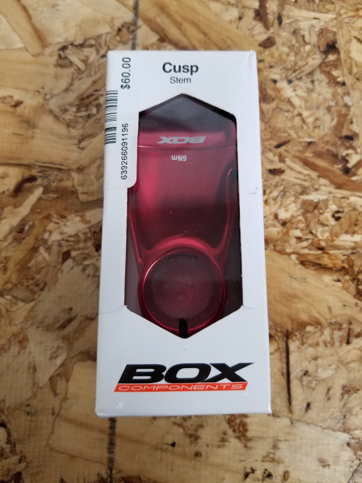 Box Components Cusp MTB Stem – 55mm length, 35mm clamp, 0 degree, Red