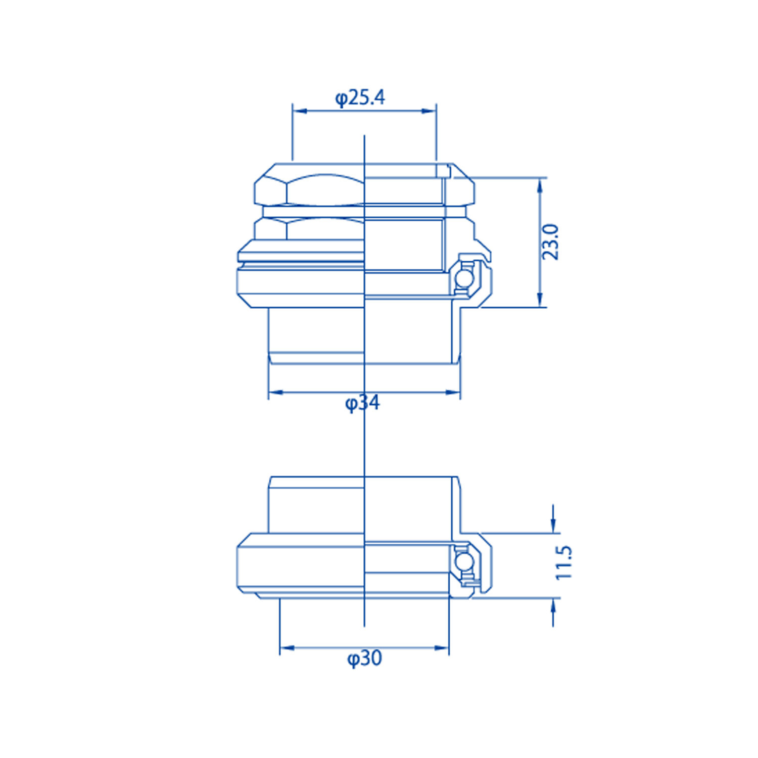 Tange Seiki Falcon FL270C 1 1/8" Old School Threaded , Black