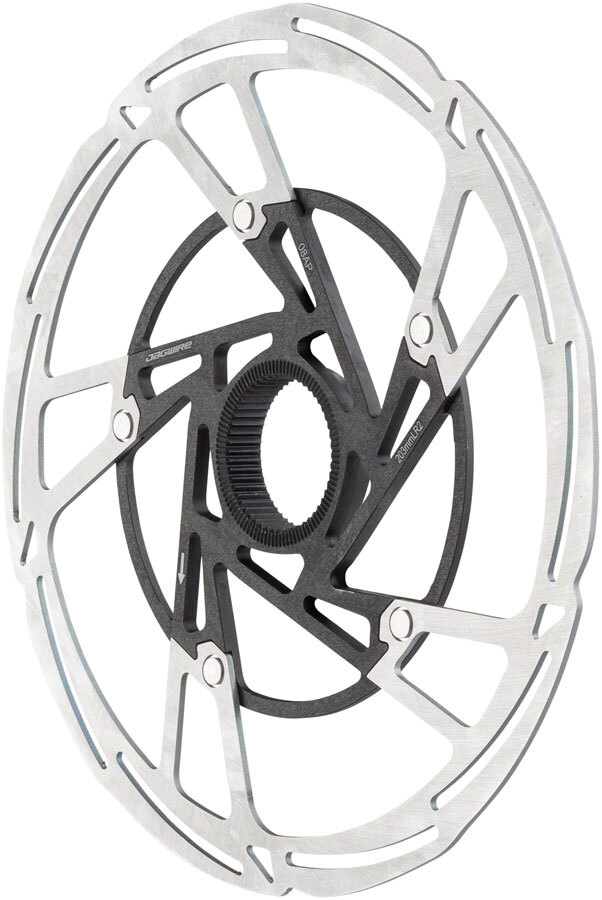 Jagwire Pro LR2 Disc Brake Rotor – 203mm, Center Lock, Silver/Black