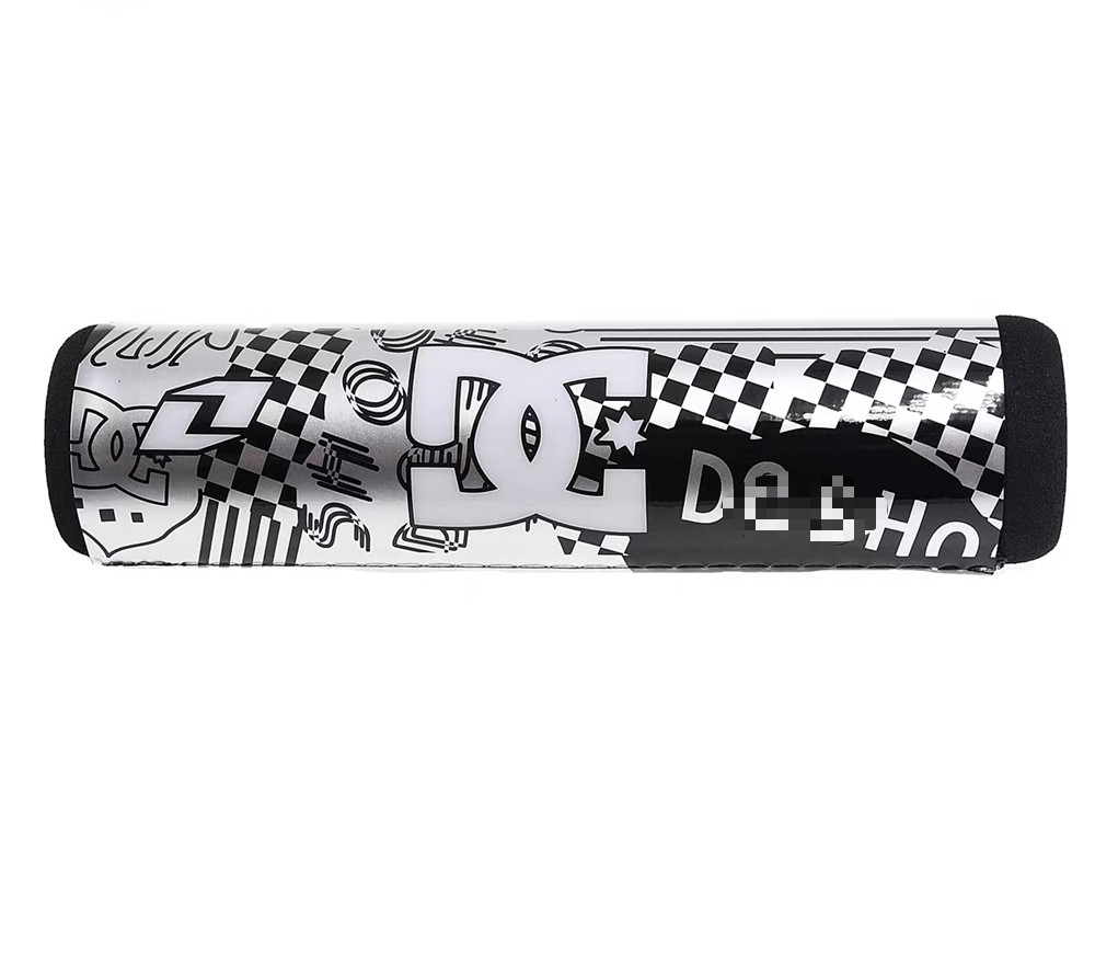 Sturdy Black/Silver Fancy DC Sponge Foam Crossbar Protection Pad for Bikes 7.9″