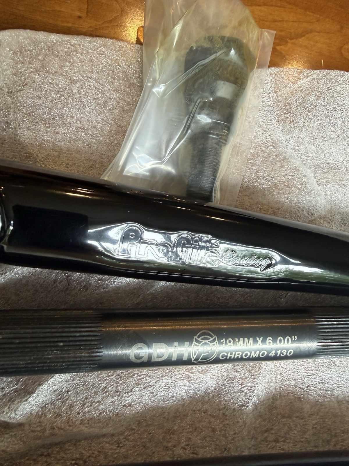 Profile Racing GDH BMX Crankset 175mm Black 19mm x 6″ Chromoly Spindle
