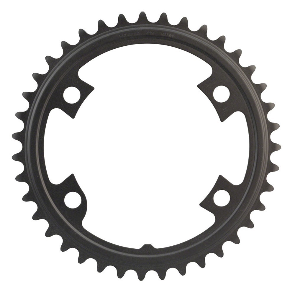 Shimano 105 FC-R7000 39 Tooth 4×110 Asymmetric bcd Chainring, Black, Y1WV39000