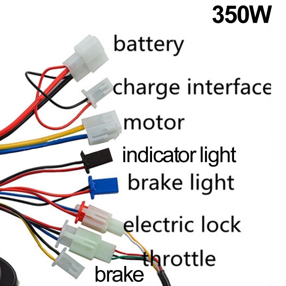 Compatible with 24V 48V Brushed Motors Brush Controller Throttle Grip Set