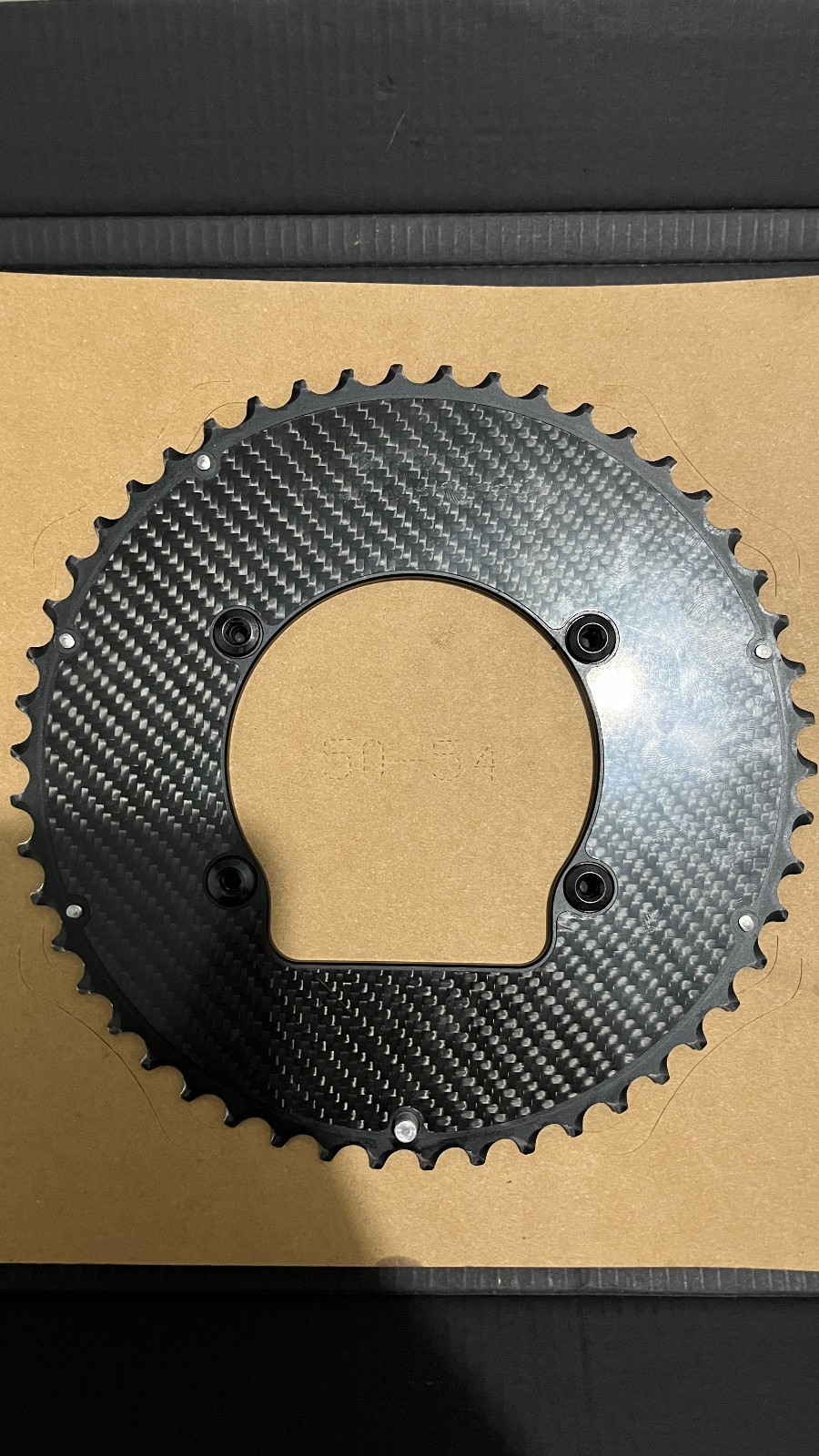 Carbon Chainring 50-34t 110bcd Carbon-aluminum 154g