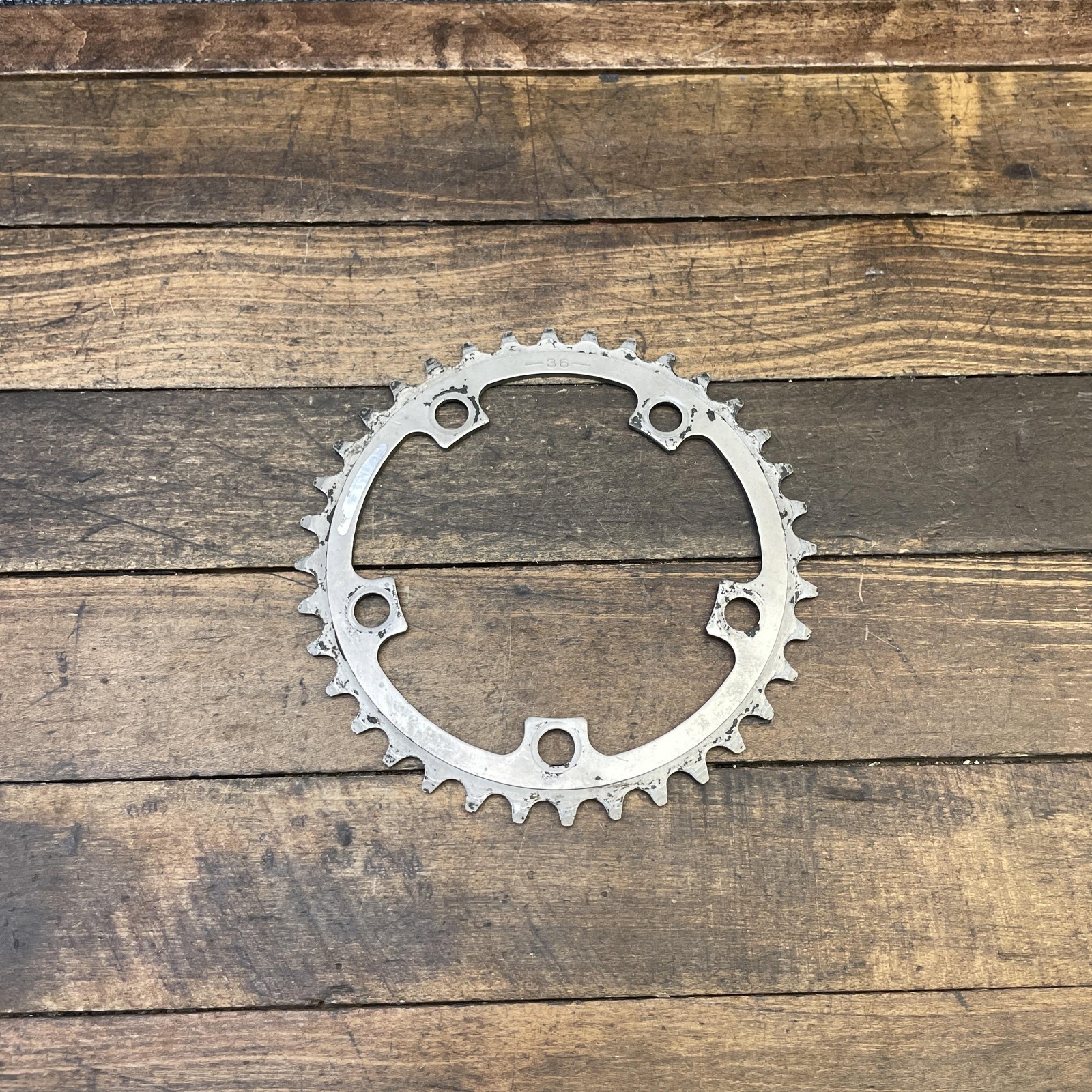 VIntage SR 36T Chainring 110 BCD 5-Arm Silver Aluminum MTB Bike Middle Ring