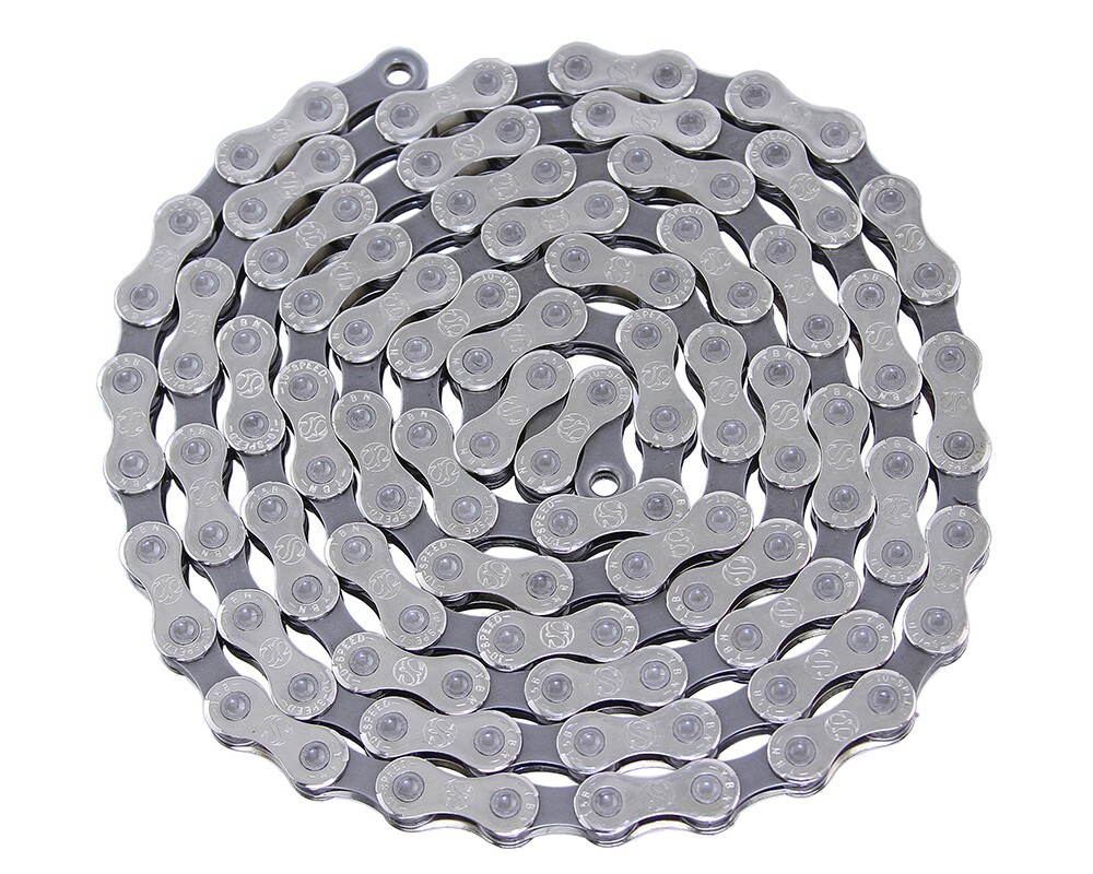 YBN Multispeed Bicycle Chain 1/2×11/128 S10s 10/Speed Silver/Gray.