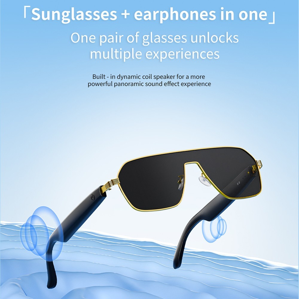 Smart AI Glasses Polarized Sunglasses App AI Translation Bluetooth Music Headset