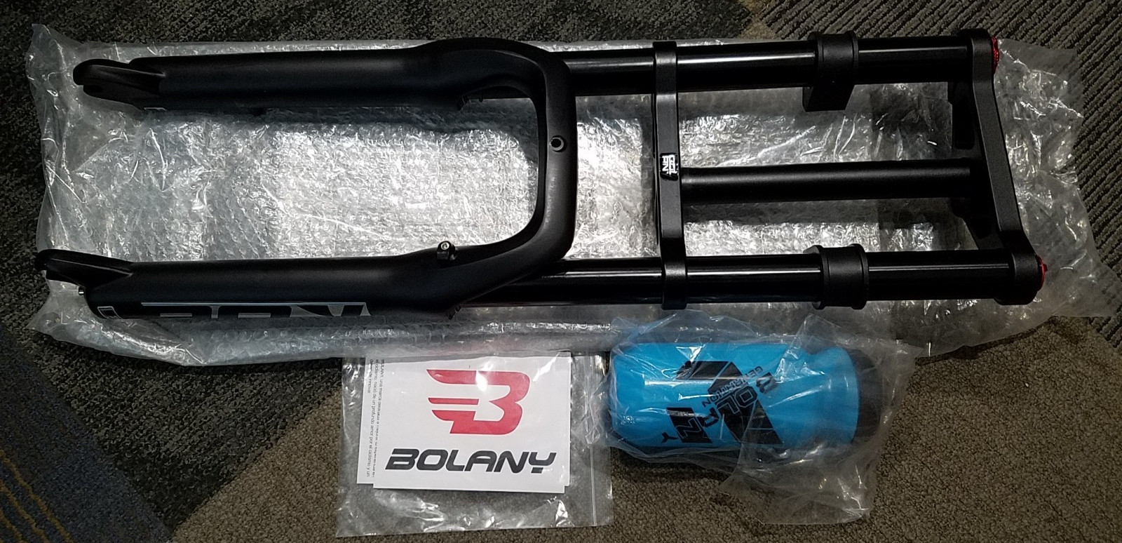 BOLANY Downhill MTB Air Suspension Fork Inverted Double Shoulder 15x110mm