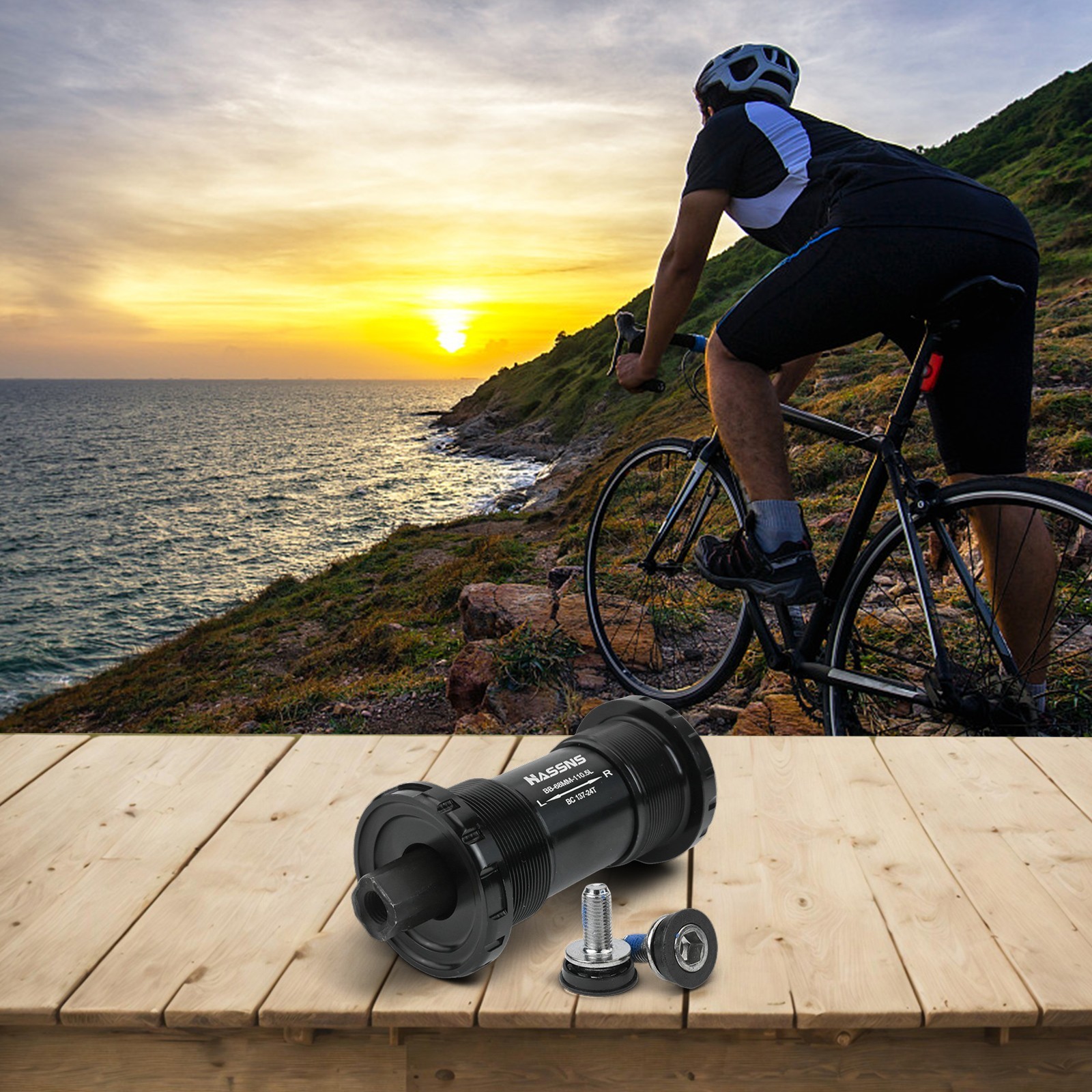 Bicycle Maintenance Essential Waterproof Fixed Shaft at Length of 73MM