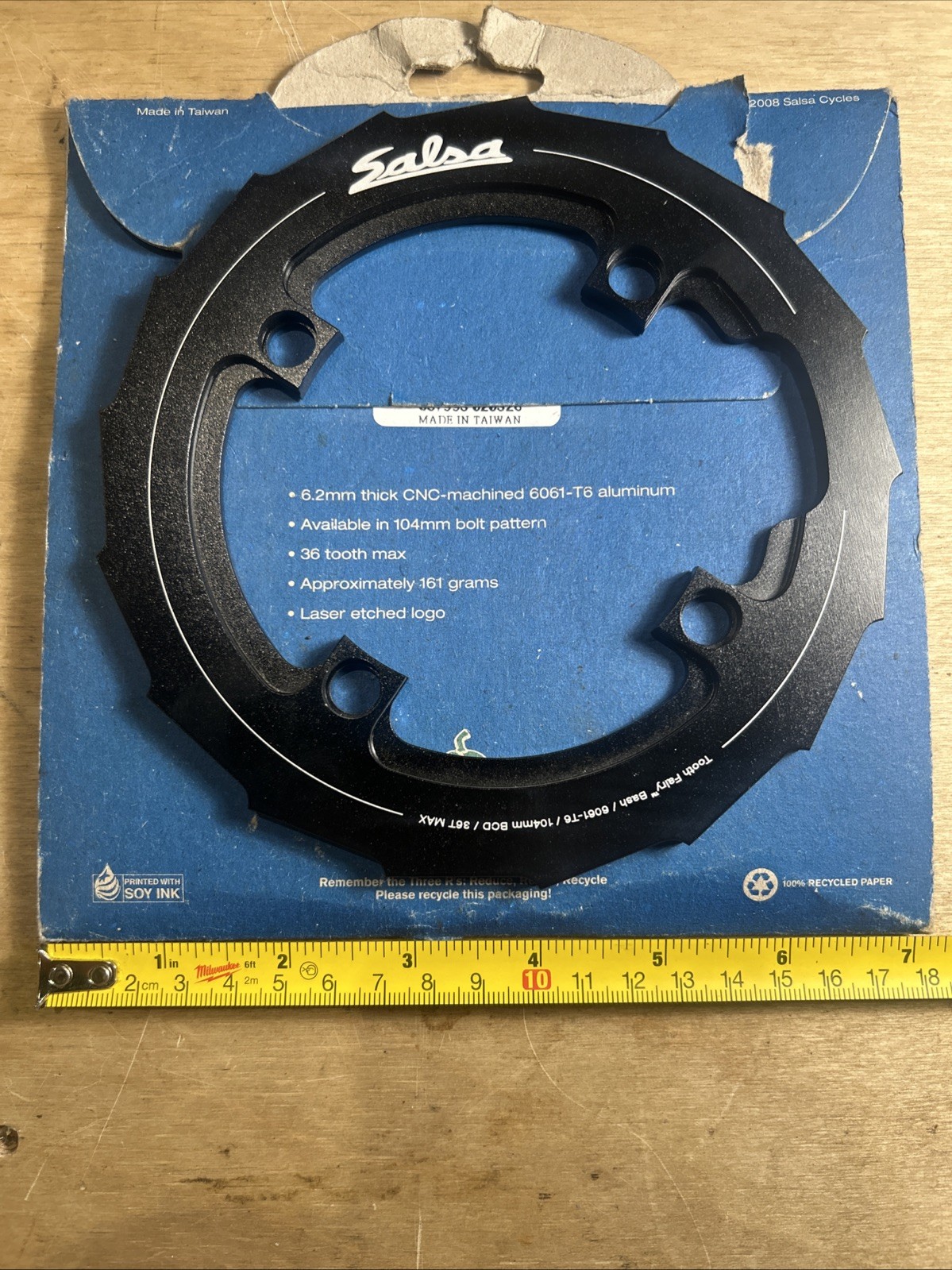 Salsa Tooth Fairy Triple Chainguard 36T Max Chainring 104 mm Spacing