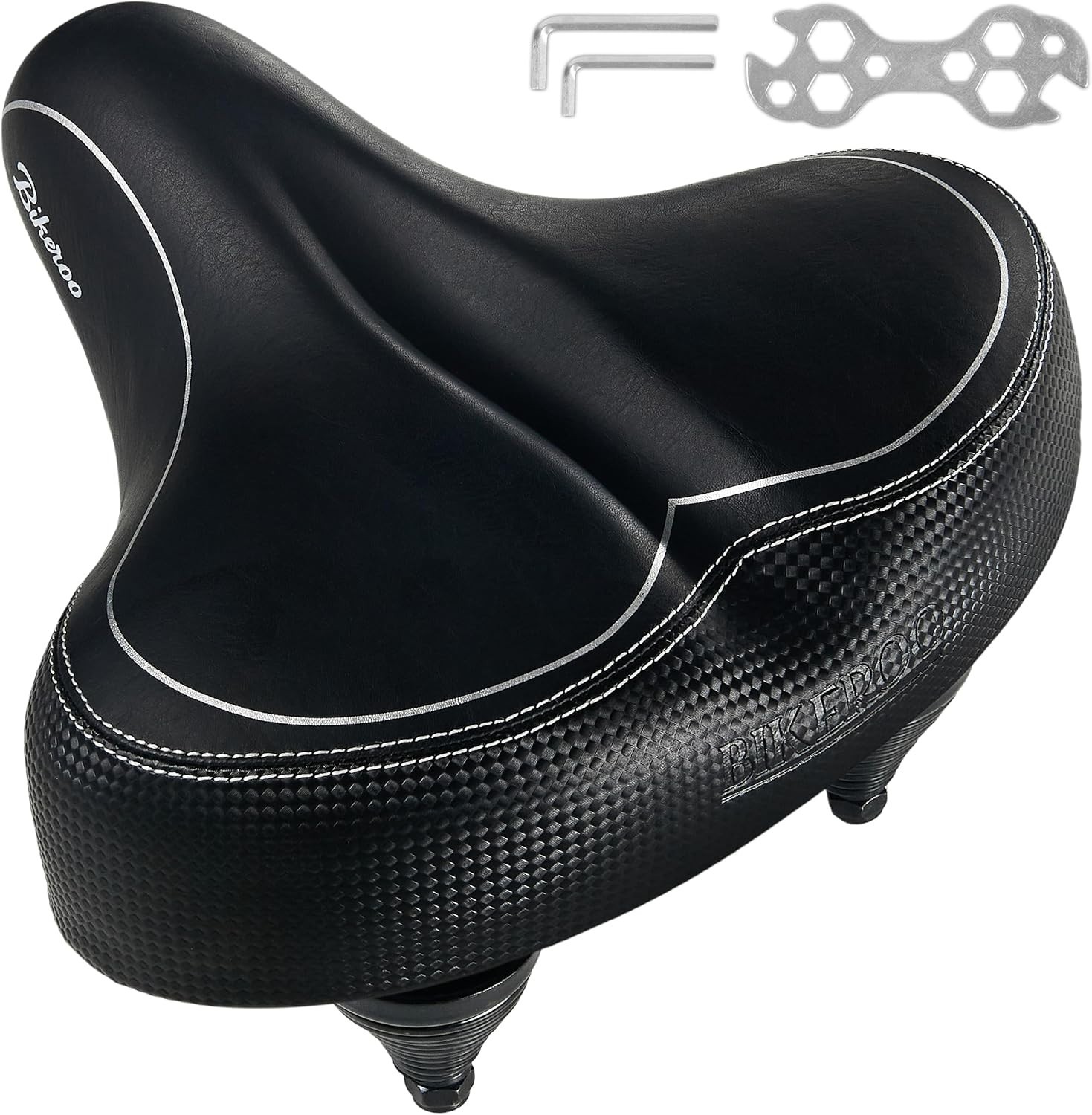 Upgrade to Wide Cruiser Saddle – Steel Springs & Faux Leather Comfort