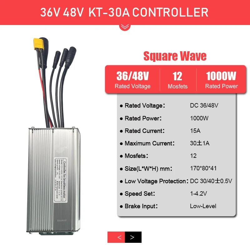 36V 250W 350W 48V 500W 750W 1000W 1500W Waterproof Brushless E-bike Controller