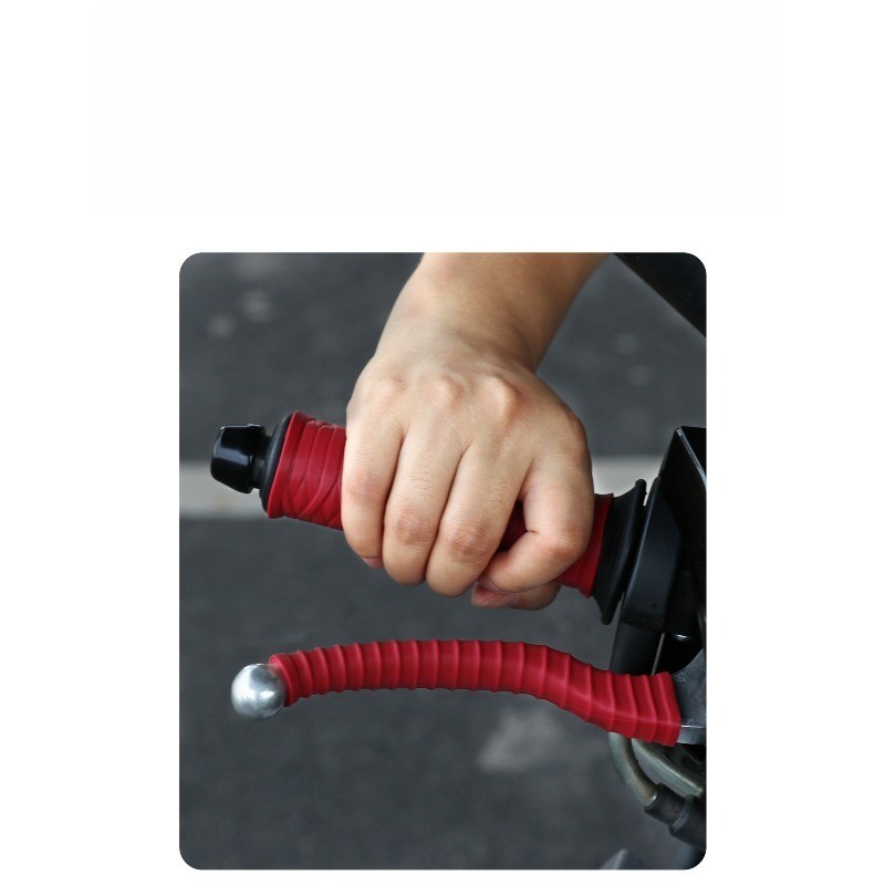Motorcycle Bicycle Silicone Handlebar Grip & Brake Lever Cover Anti-Slip
