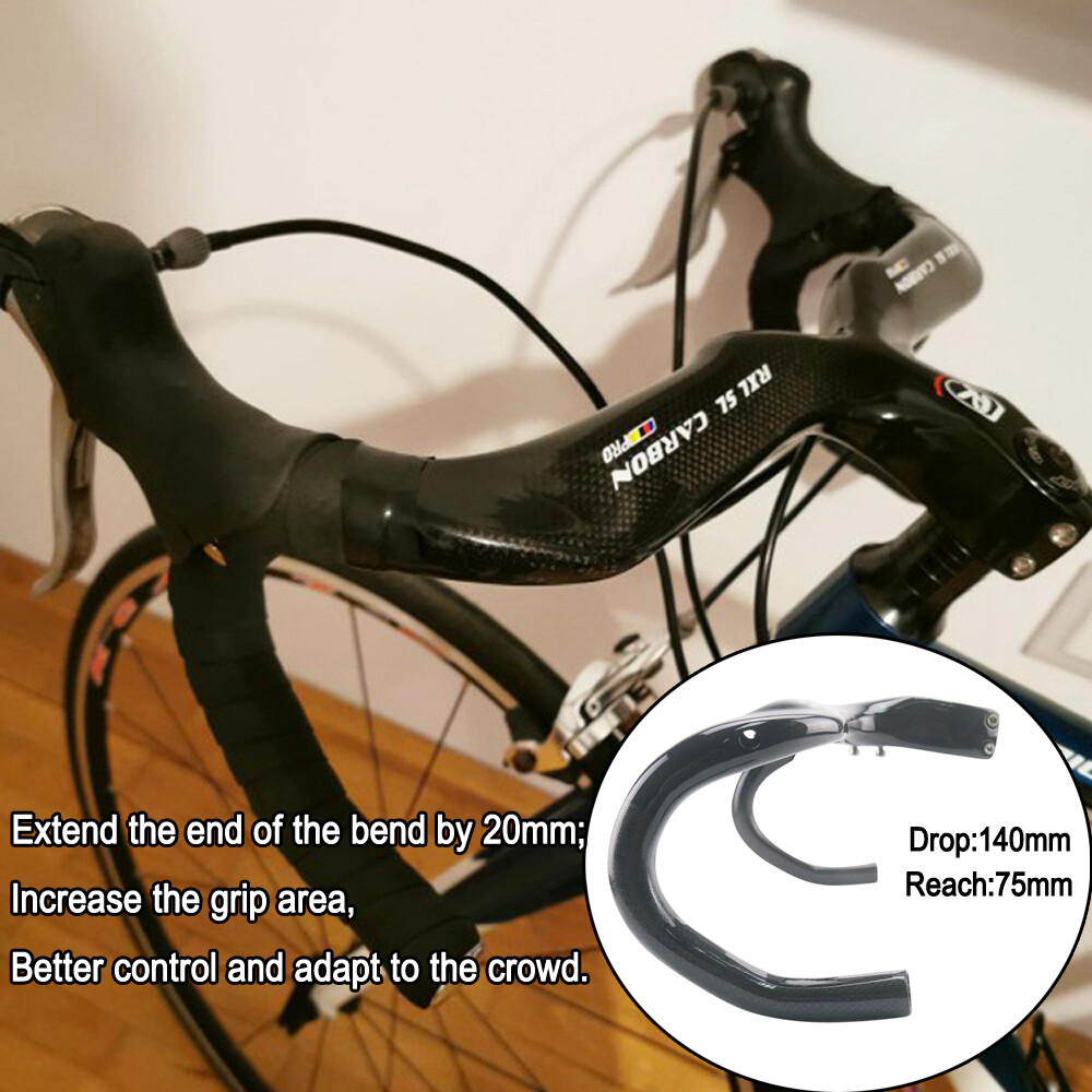 Carbon Bicycle Handlebar 1-1/8″ Racing Road Bike Drop Handle Bar Integrated Stem