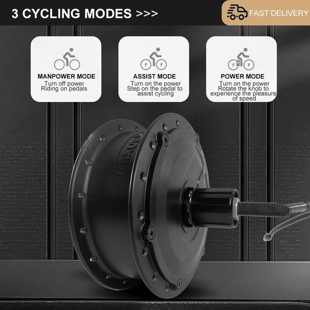 250W 350W 500W 36V48V Electric Bike Motor E-Mountain Bike Front Rear Wheel Drive