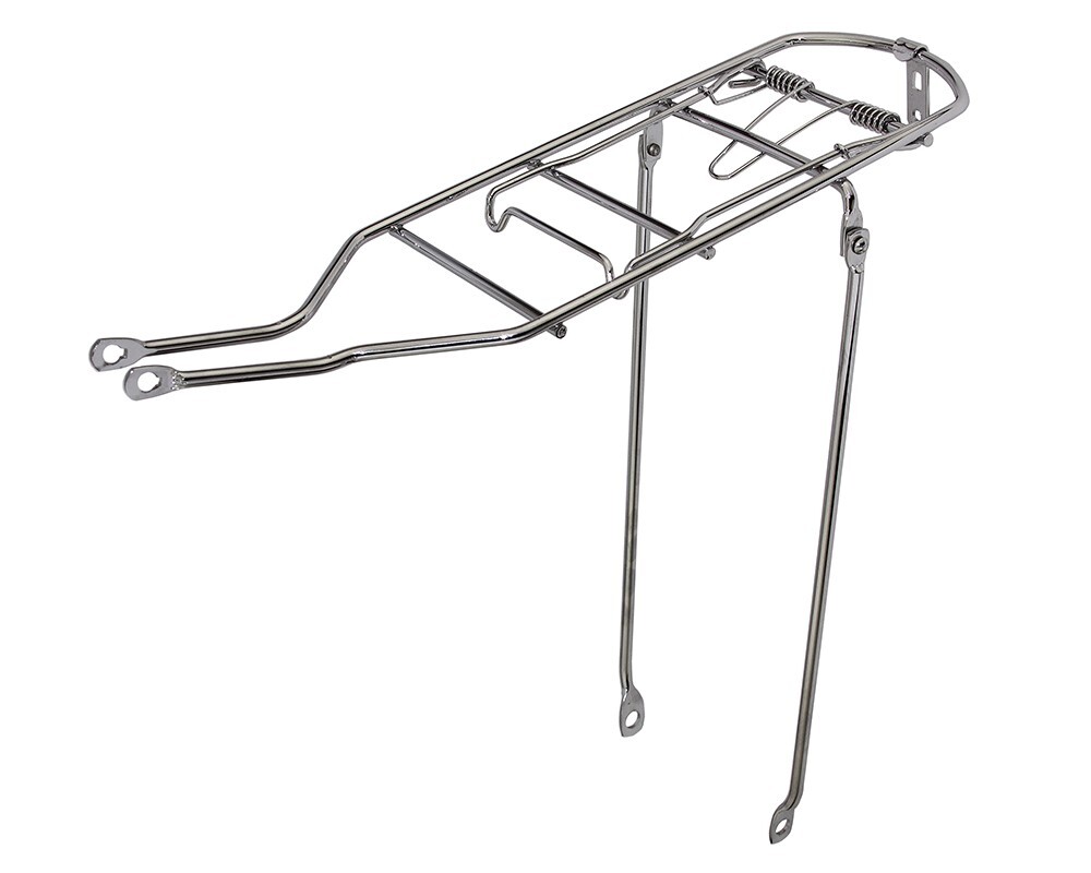 VINTAGE BICYCLE CHROME CARRlER REAR RACK CRUISER ROAD CITY BMX OLD-SCHOOL BIKE.