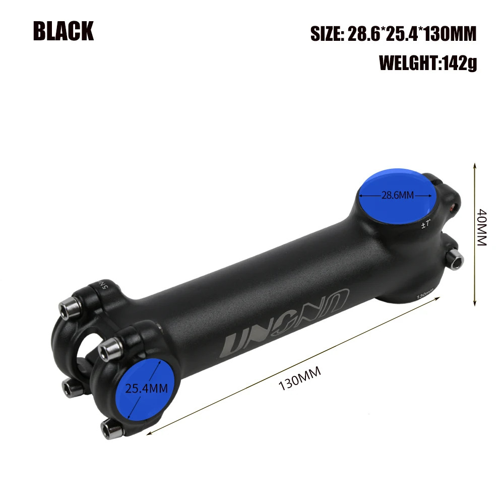 UNO Bike Stem 25.4mm 7° Ultralight MTB Road Bicycle Stem 60-130mm Alloy