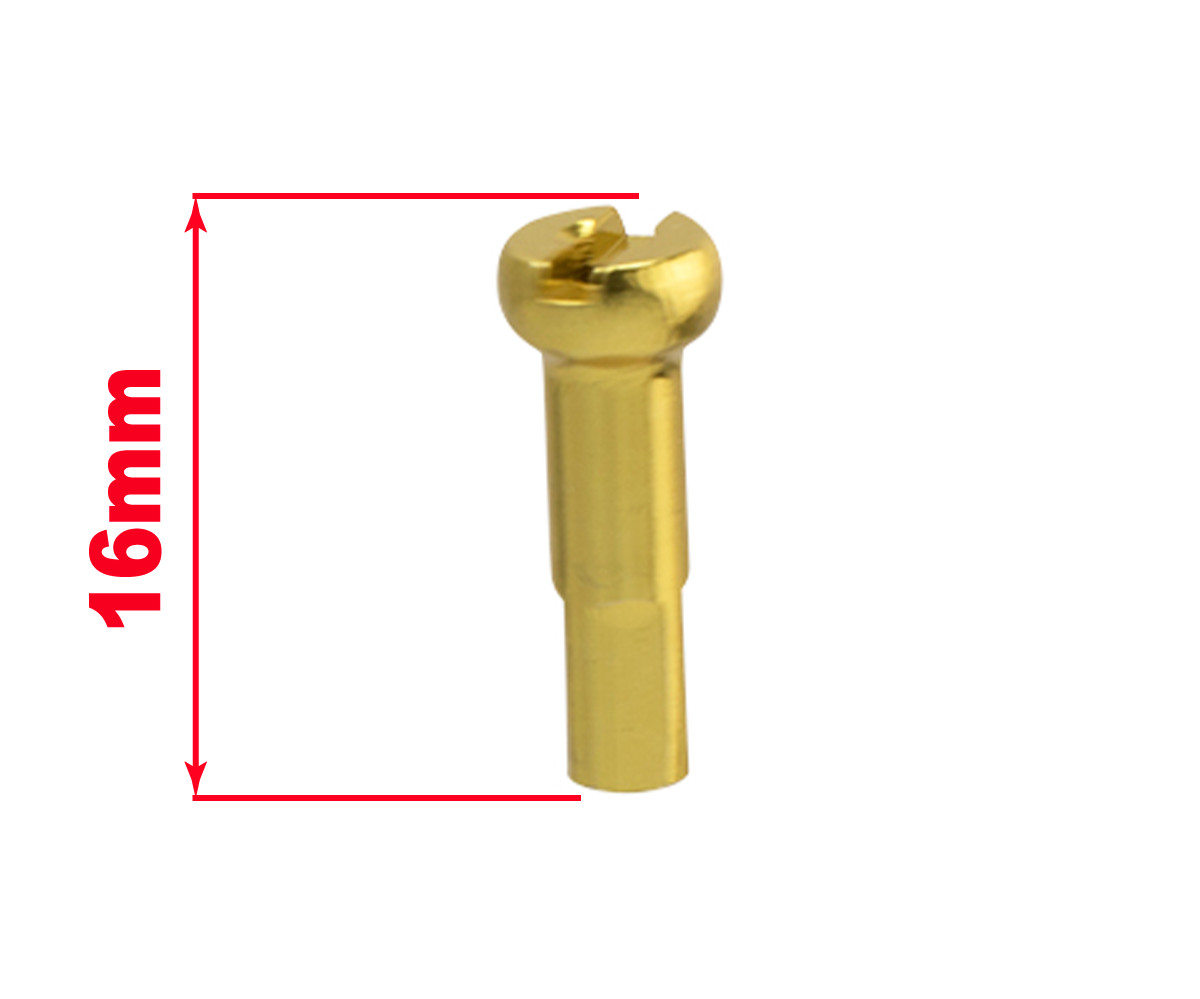 PRO+ BICYCLE ALLOY SPOKE NIPPLES/16MM 14G GOLD (CUSTOM AMOUNT)