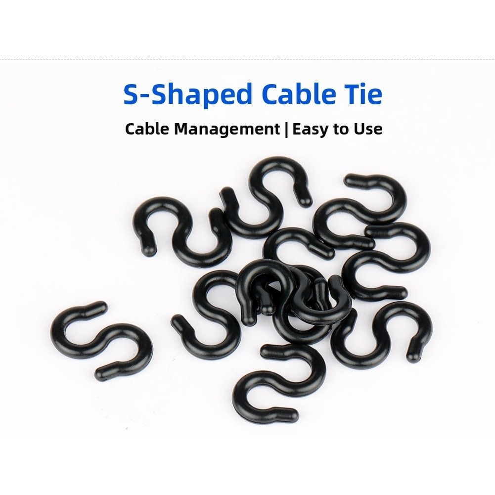 S-Shape Cable Clip for Bike Brake Lines Shift Cables Hydraulic Tubing Nylon