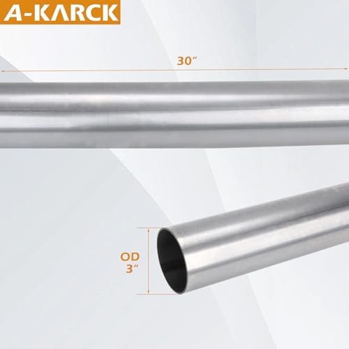 Straight Exhaust Pipe 3″ OD, Mild Steel 30″ Long 3 inch Straight 30 INCH