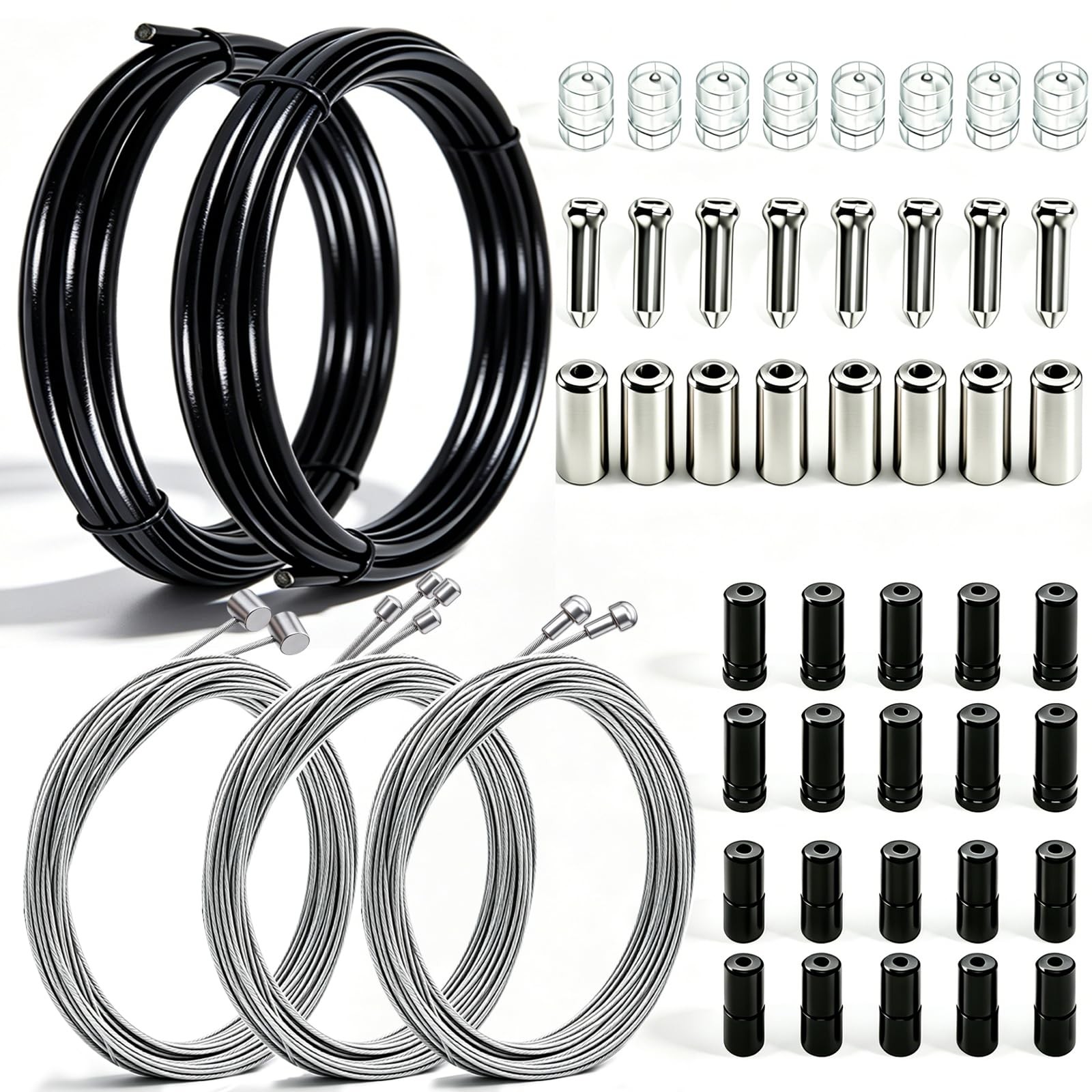 weideer Bicycle Brake Cable Shift Cable Bike Cable Housing Kit Bike Brake Cable