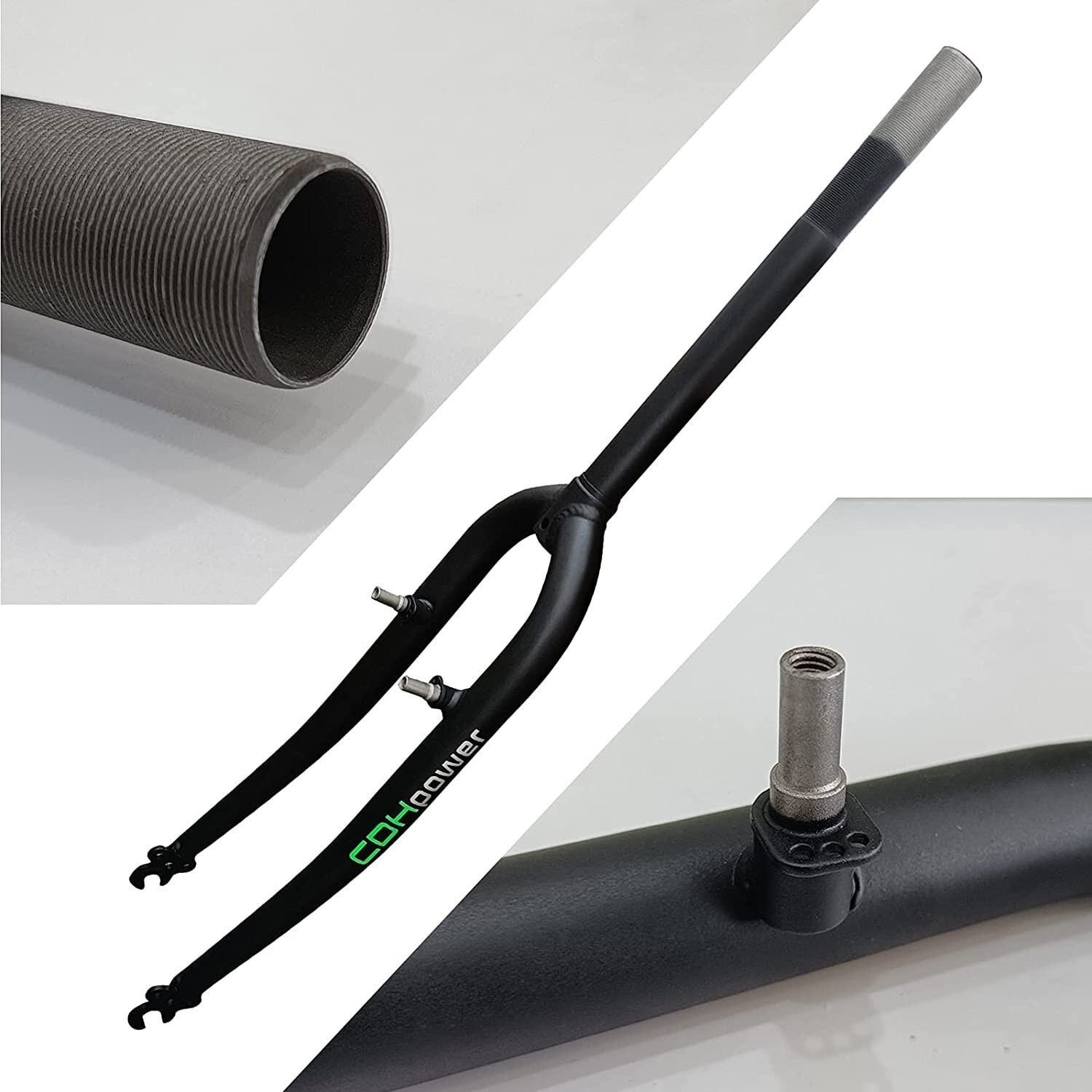 CDH 1 inch Threaded Bicycle Fork 700C Fixed MTB Road Cruiser Bike Fork & Headset