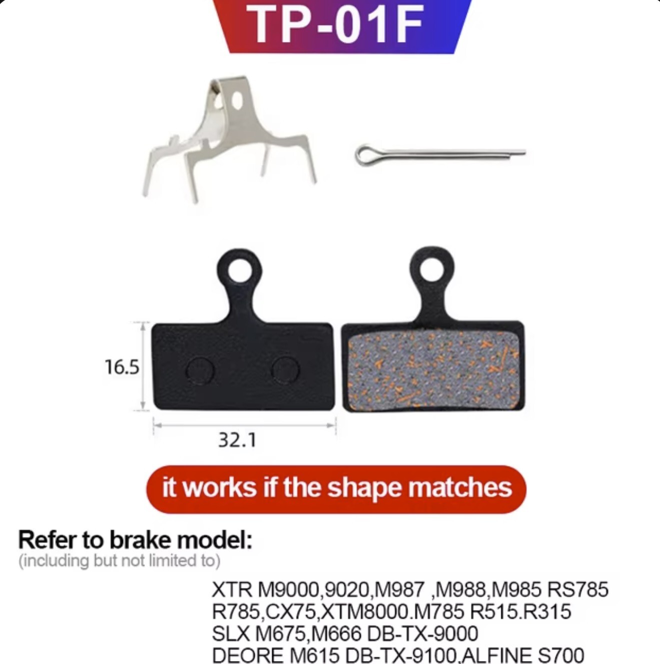 2 Pairs MTB Bike Hydraulic Disc Brake Pads for Shimano, SRAM, & More, Durable