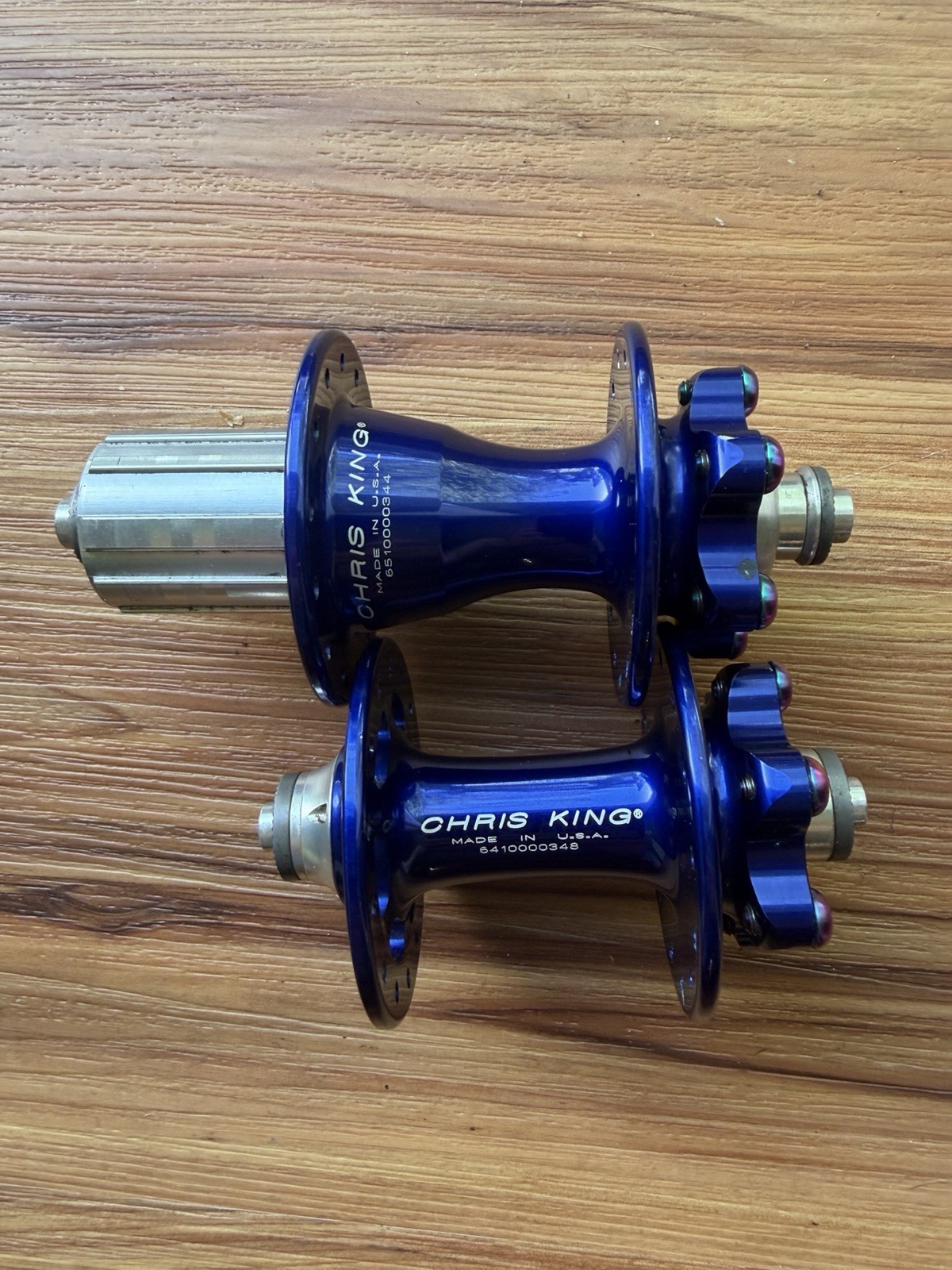 Chris King Disc Hubs Navy / Blue 100mm Front 135mm Rear QR.