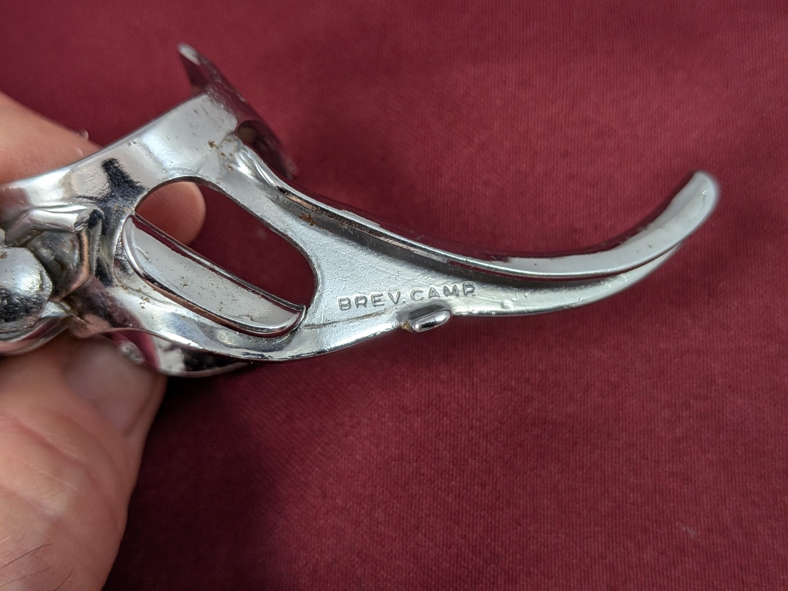 Campagnolo Double Down Tube F/R Shifter Cable Guide Chrome 28.6 NOS S91