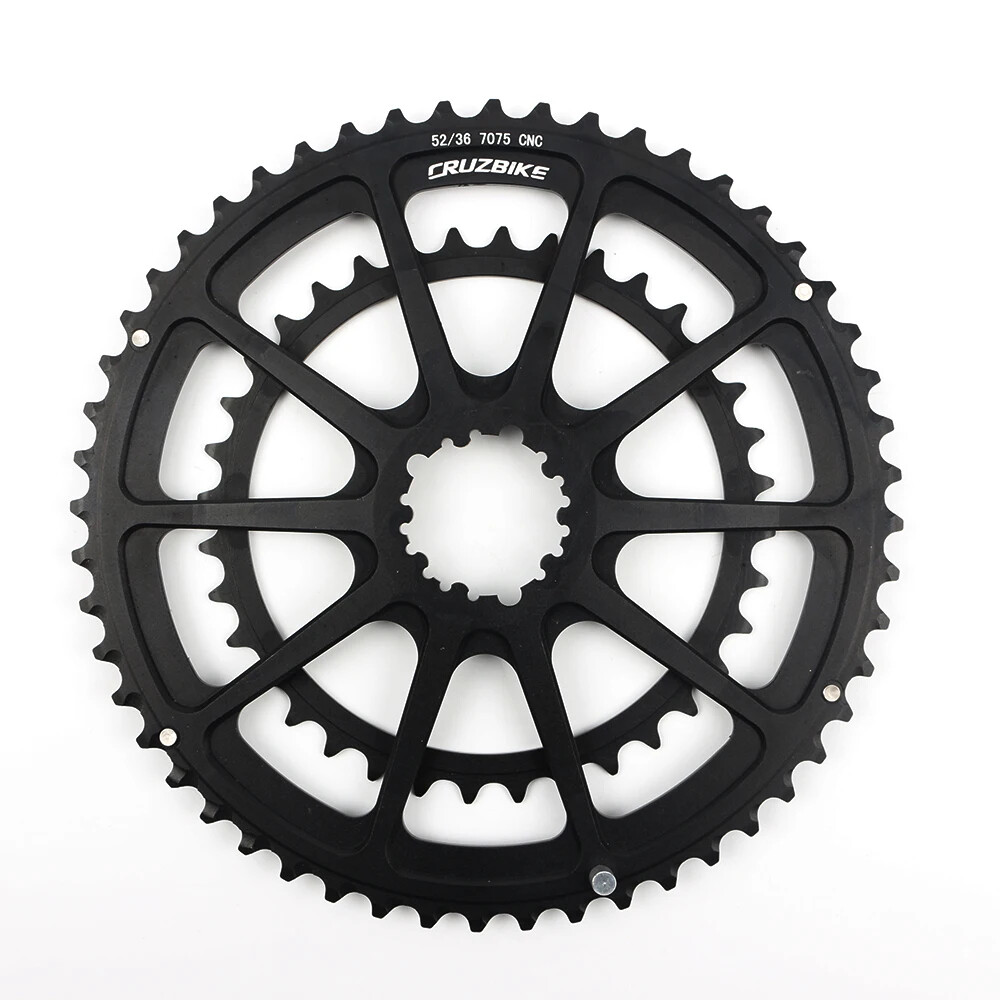 Road Bike Double Chainring 50-34T 52-36T 52-42T 53-39T 9/10/11/12 Speed Crankset