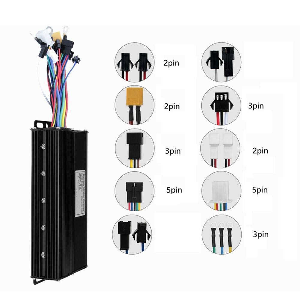 Electric Bike Scooter Brushless Controller and Display Kit for 35A 1500W Motors