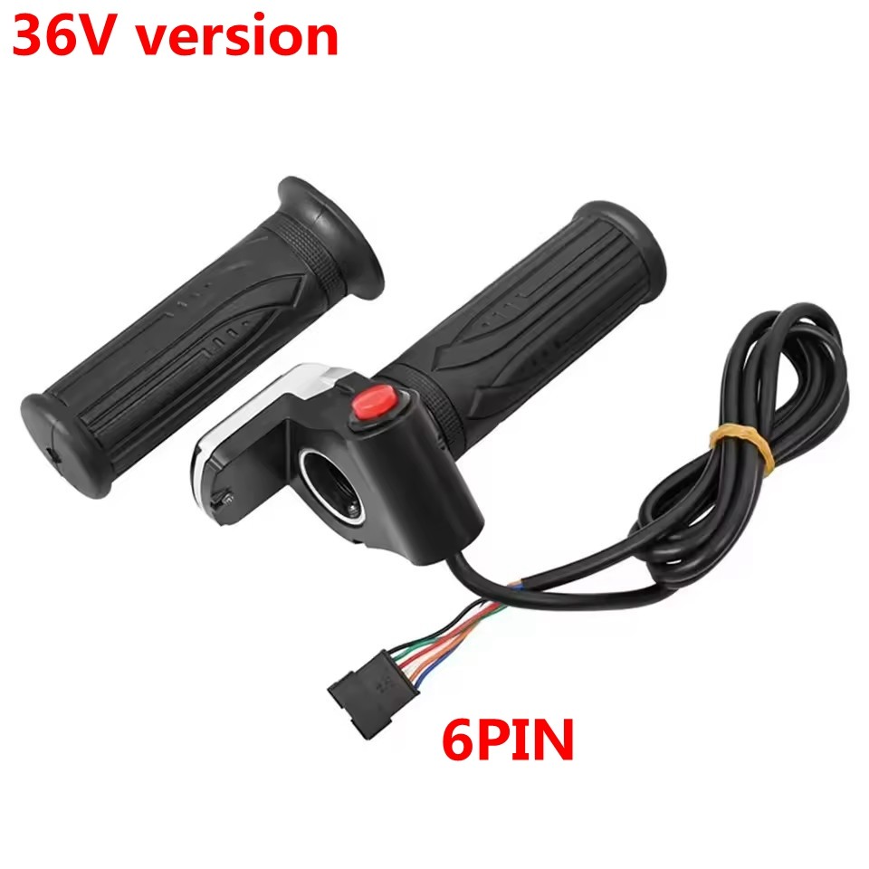 36V 48V E-Bike Throttle Accelerator Bicycle Grip Handlebar w/LED Display Scooter