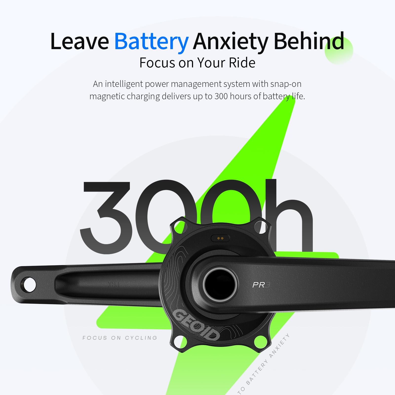 GEOID PM500 Bike Power Meter Crankset, ±1.5% Accuracy, Lightweight 680g, 300h…