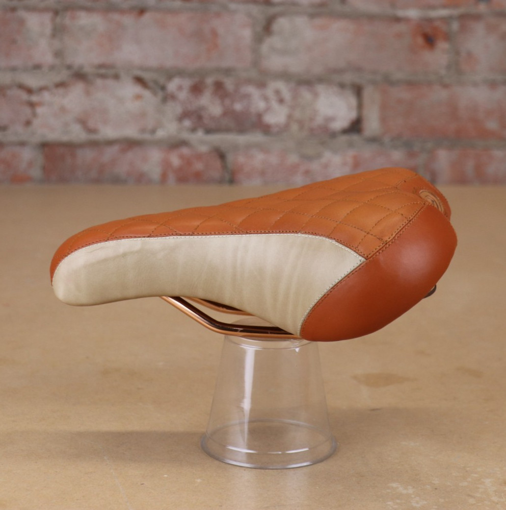 Selle Italia FLX 1 Brookland Saddle Brown & Tan Smooth Real Leather NOS NEW