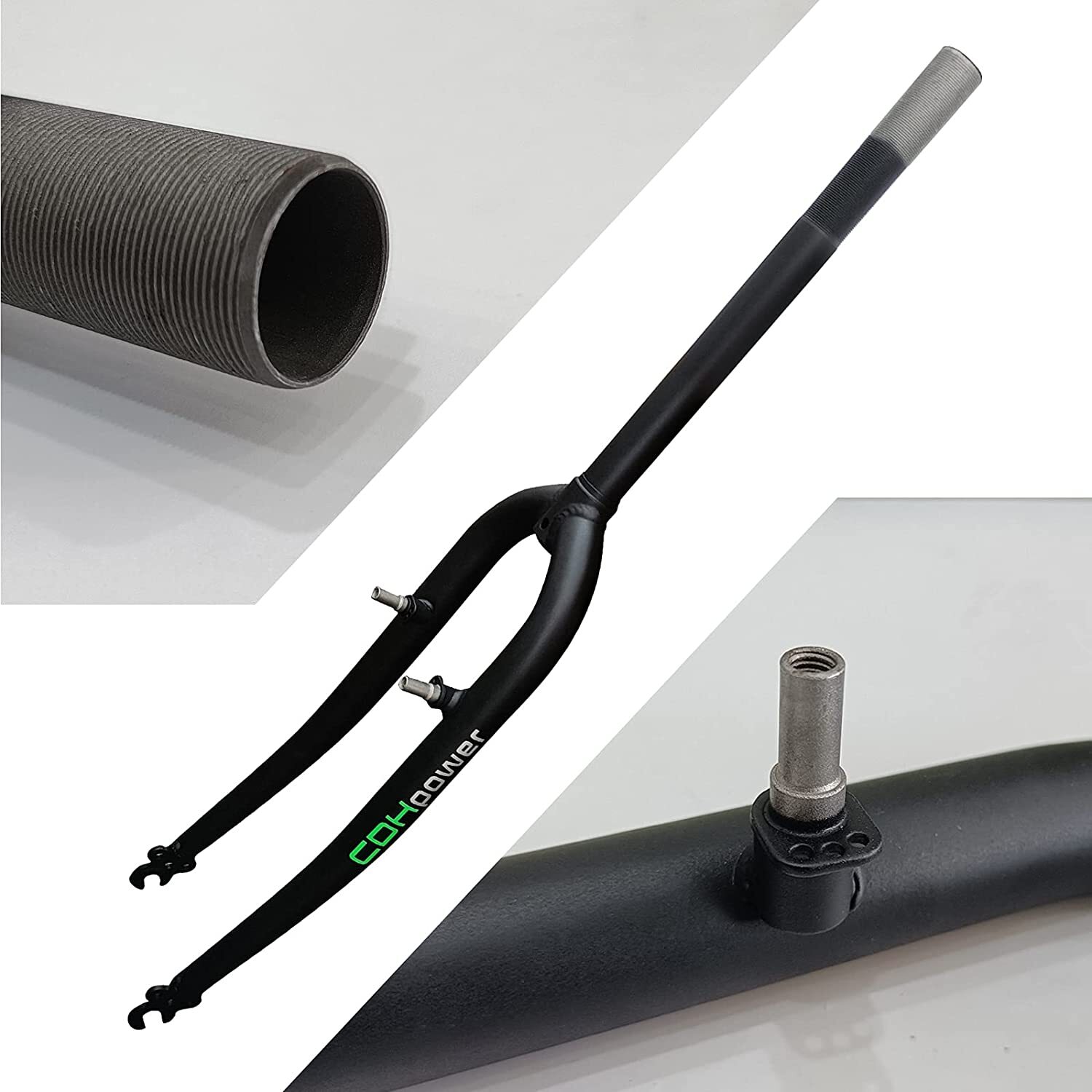 JZsport 700C/29” Threaded Cycling Fork OD 1″ 25.4mm W/Headset Fixed Bike Fork