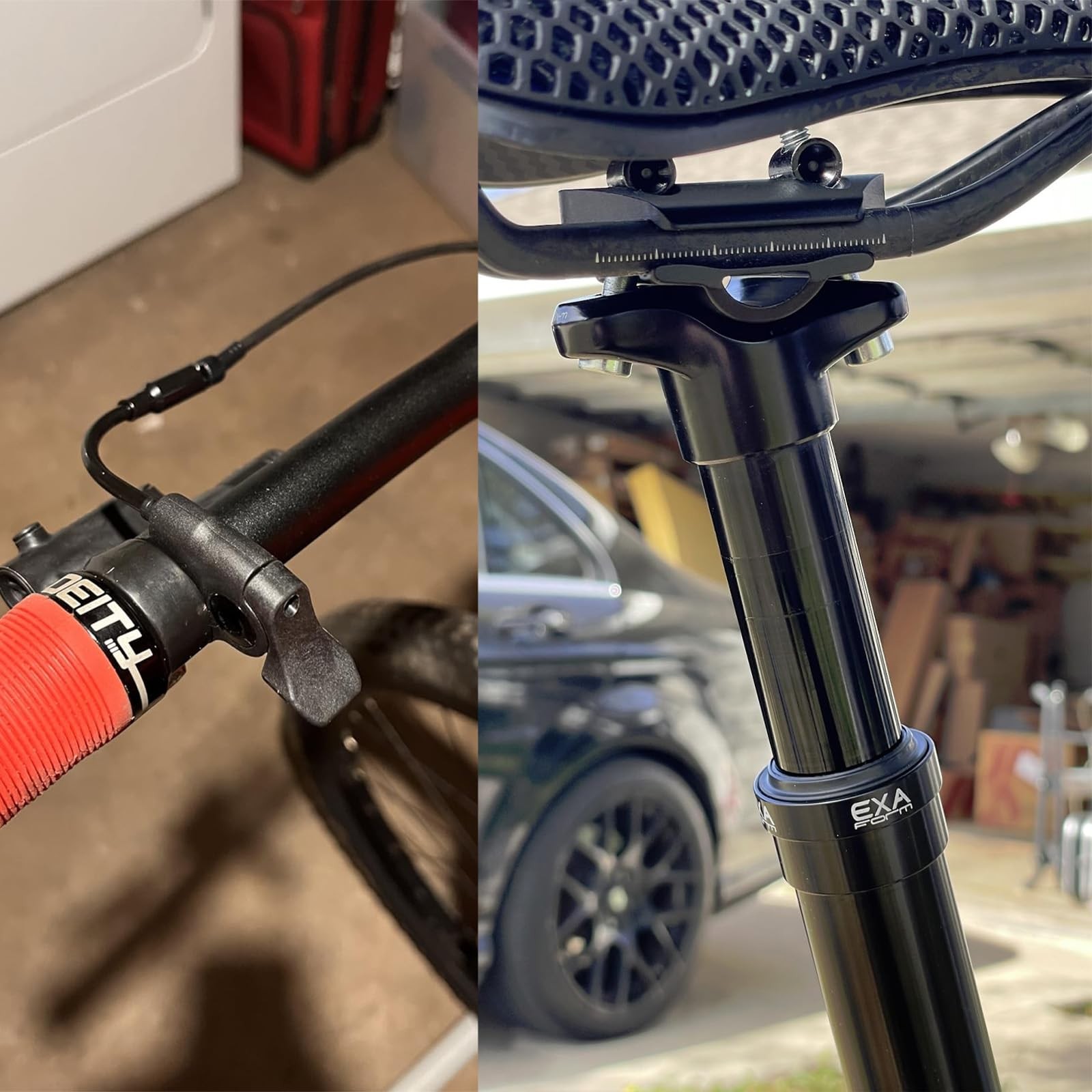 EXA Form Dropper Post Suspension Seatpost 30.9mm/31.6mm, 345mm/395mm/445mm Lengt