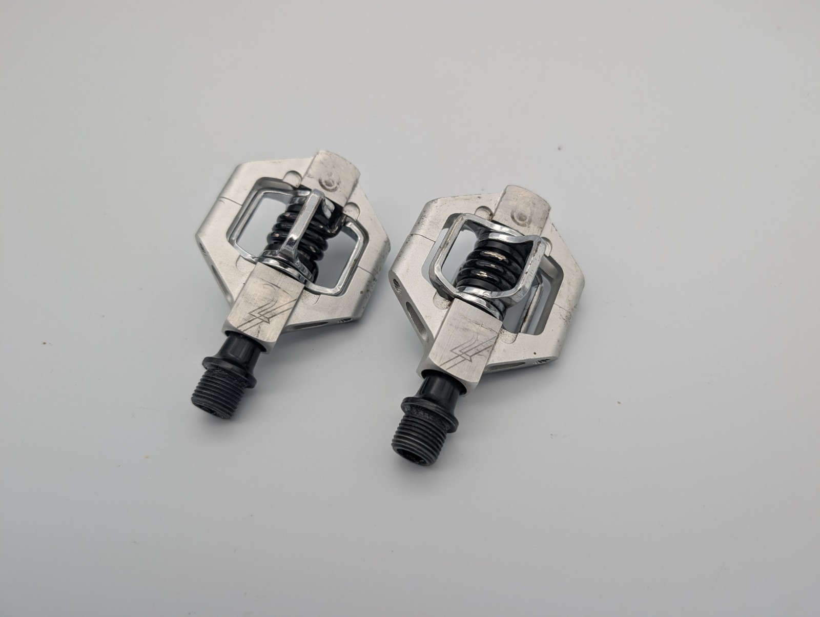 Crank Brothers Candy 2 Silver Double Sided Pedals Egg Beater Clamp