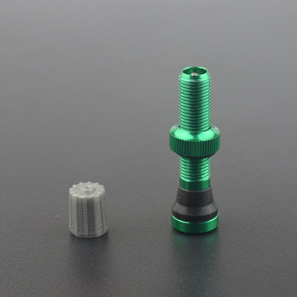1pc Tubeless Valve For-Schrader Valve Bicycle Rim Black/ Red/ Blue/ Green