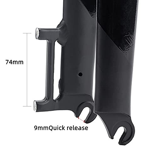 29″ Mountain Bike Rigid Forks Aluminum Alloy + 11PCS Headset Spacer – Black