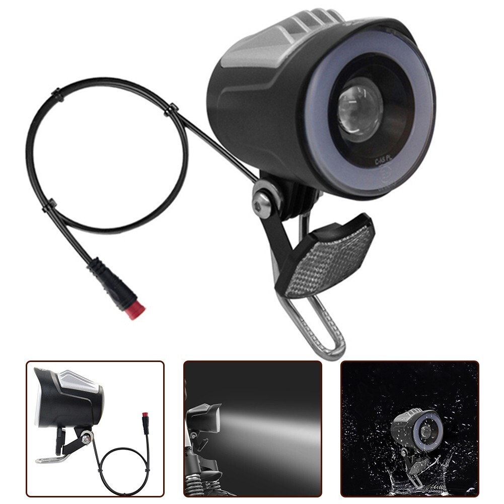 LED Headlight For-E-Bike Front Light Spotlight Electric Bicycle 6-48V New