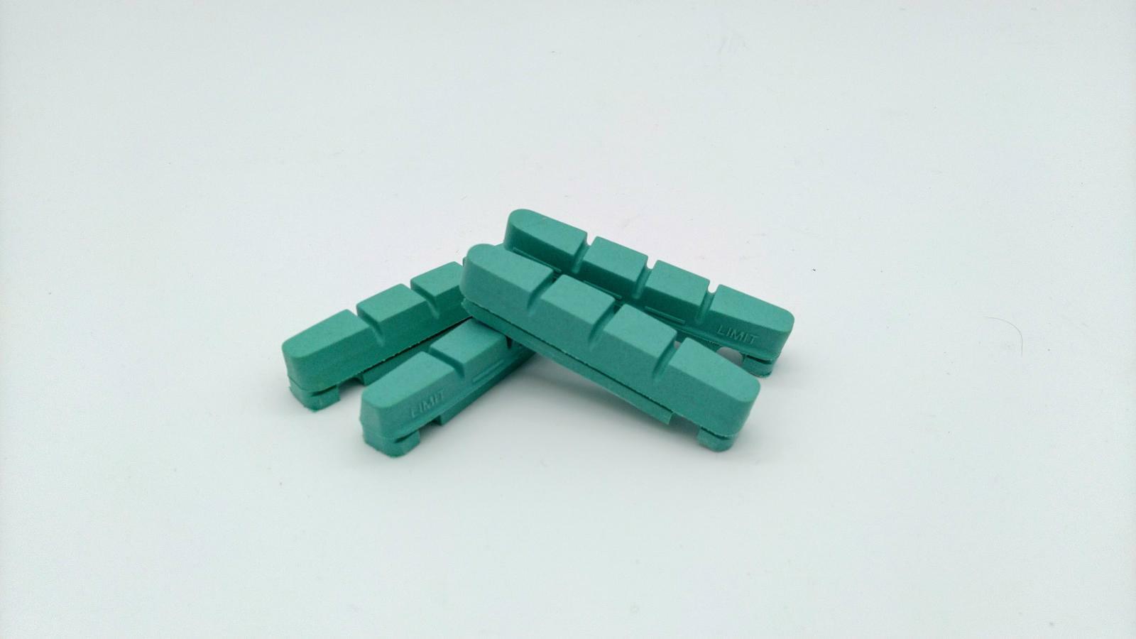 bikinGreen Celeste Bianchi Color Road Bike Brake Pads For Shimano / Sram 2Xpairs