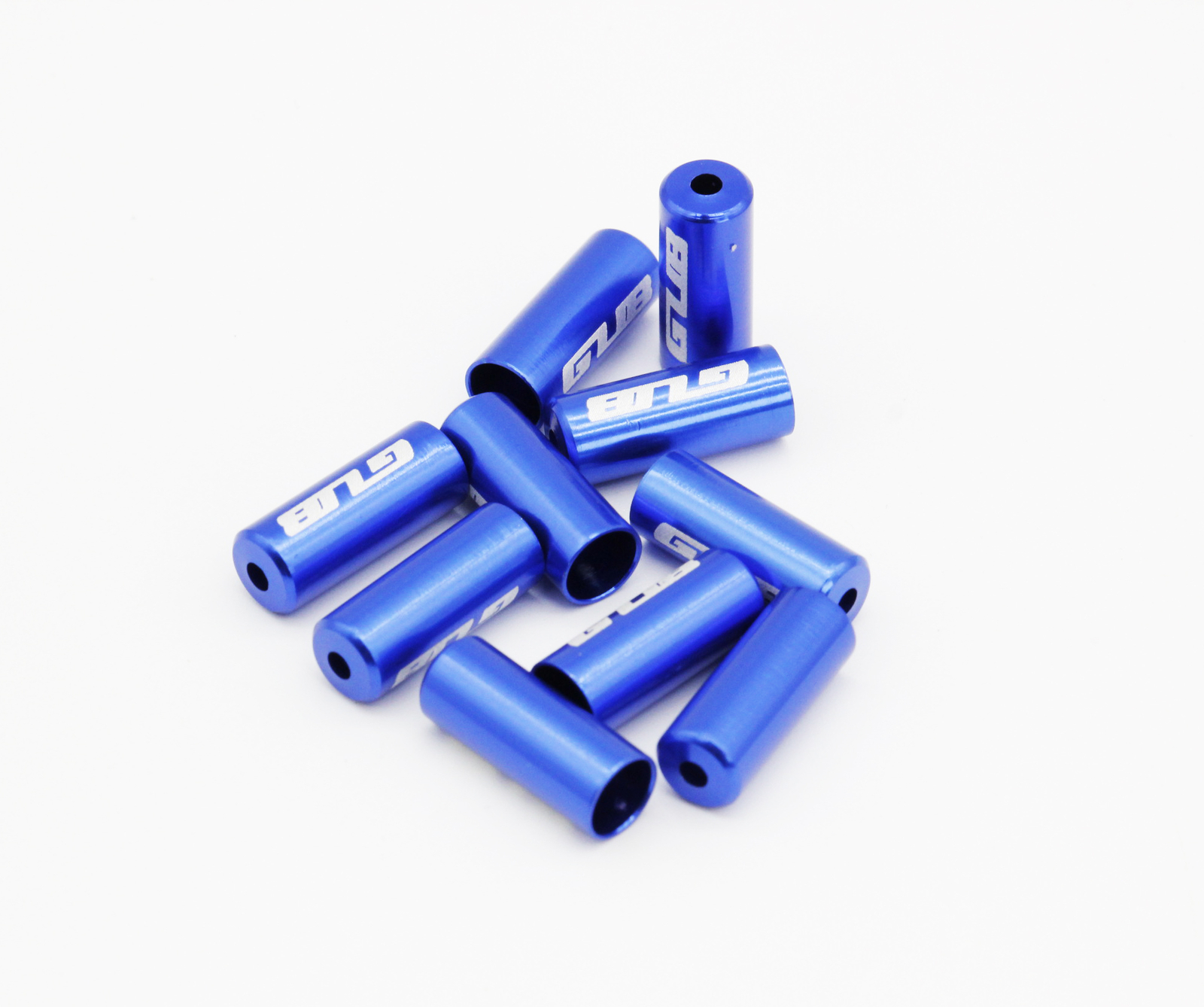 SwishTi Bicycle Bike Derailleur Shifter Housing Cable End Caps 4mm 10pcs Blue