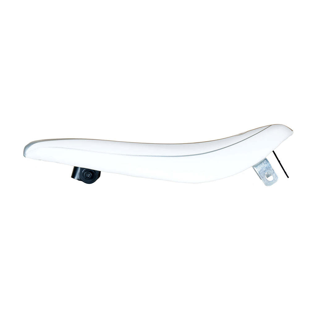Tracer Banana Seat White w/Silver Center for 20″ Lowrider Cruiser Bikes