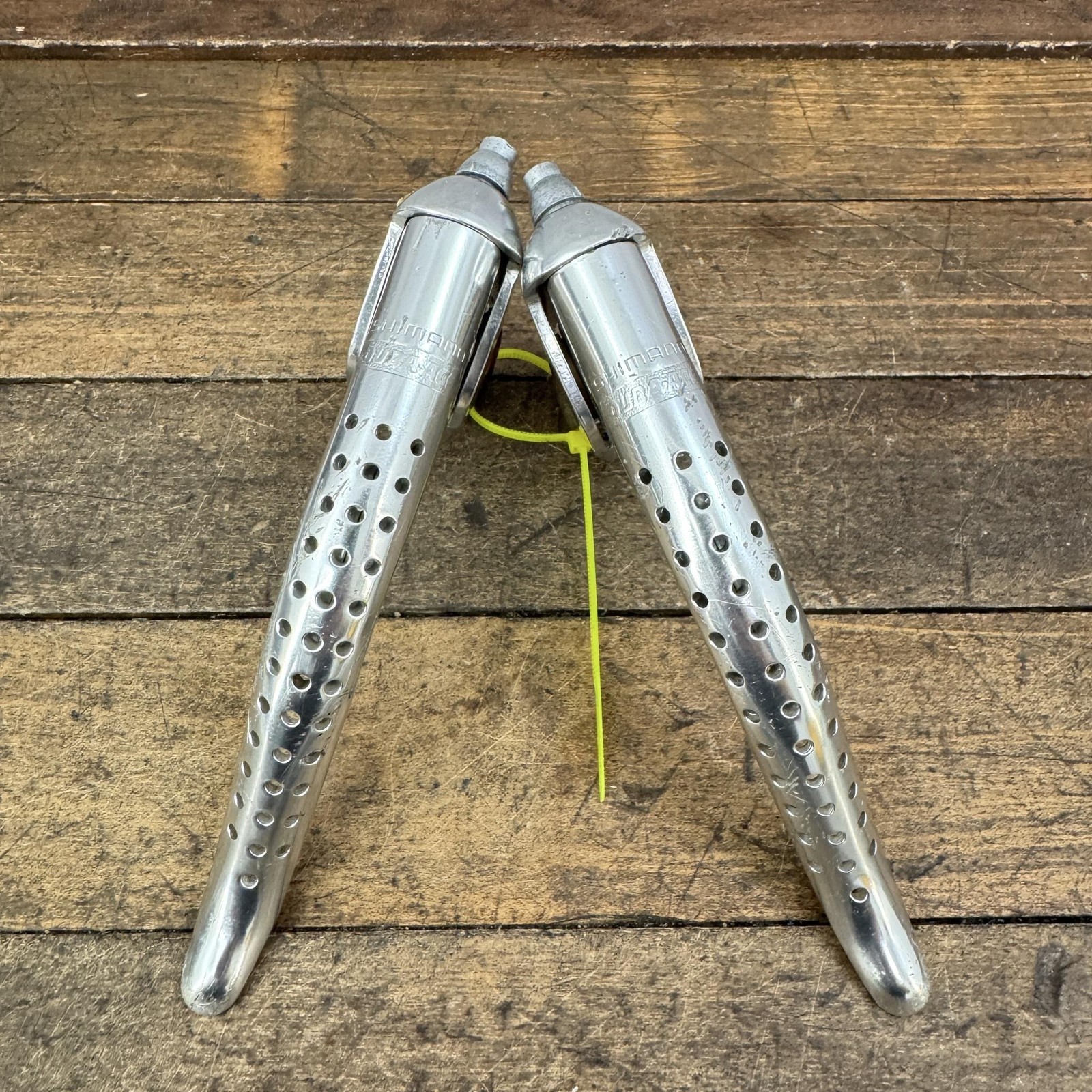 Vintage Shimano Dura-Ace Brake Levers Drilled 1st Gen Non-Aero Drop Bar 70s