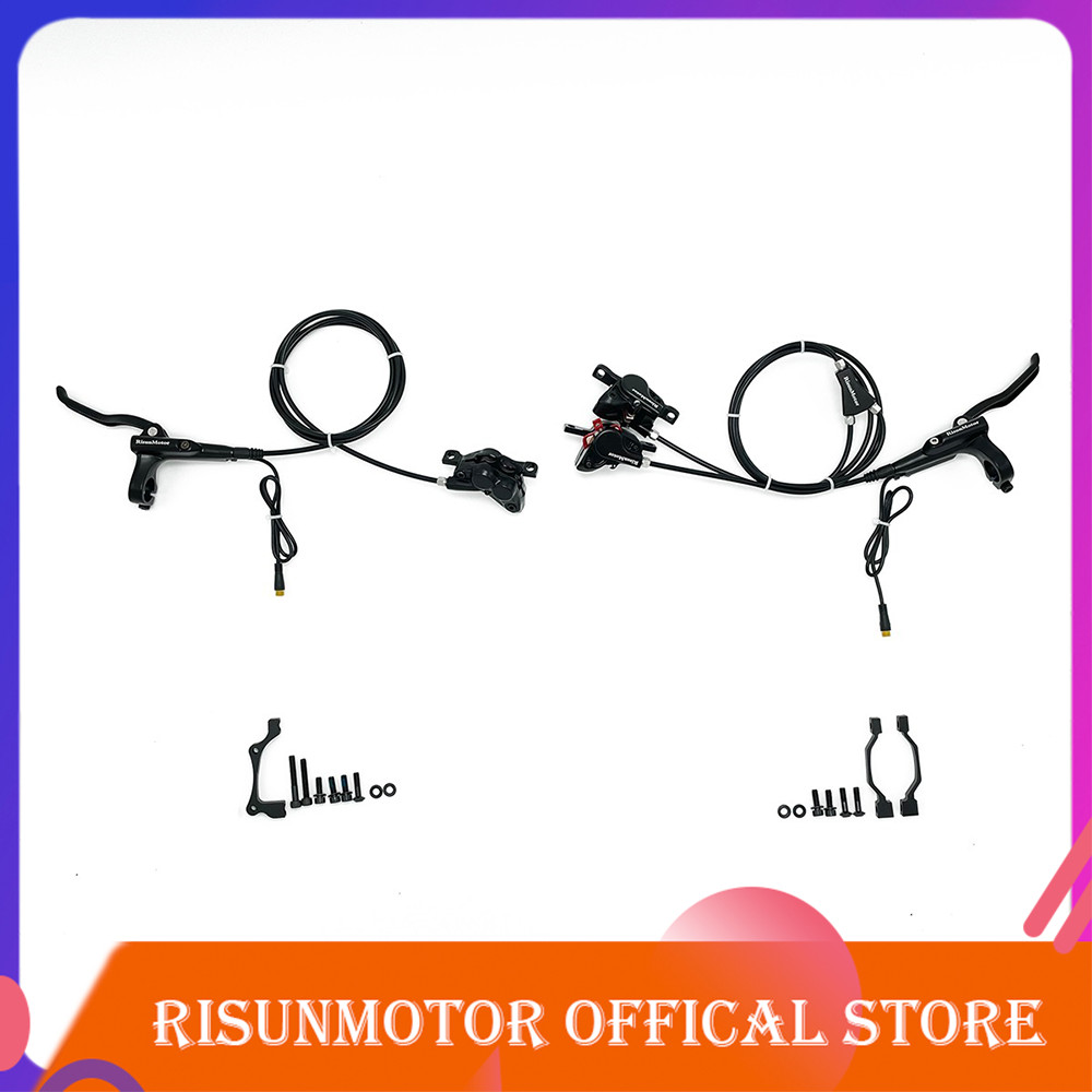 Hydraulic Disc Brake For Bafang Front Dual Brake Calipers and Parking Button