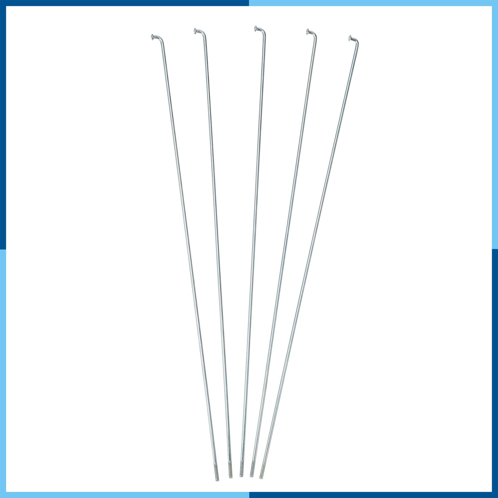 36 Pcs 14G J Bend 260mm x 2mm Bike Bicycle Spokes with Nipples Steel Silver Tone